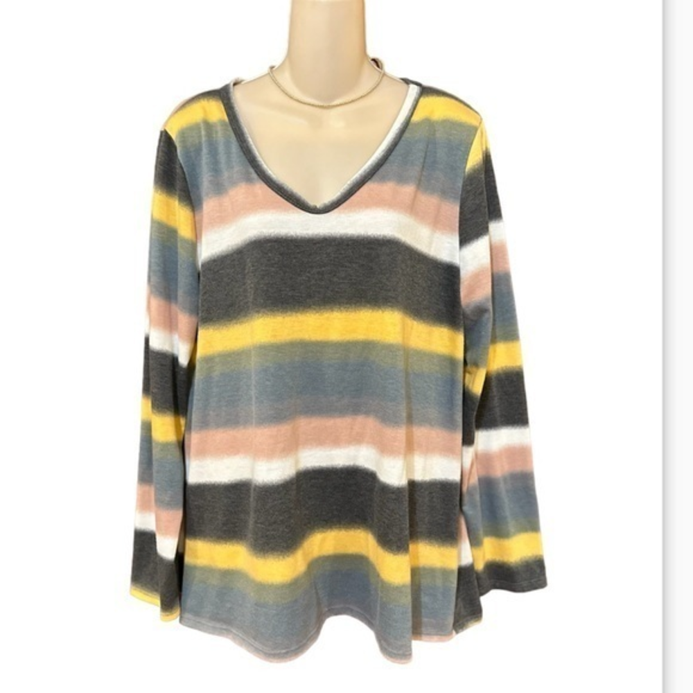 Bibi Boutique Multi Color Striped Knit Top